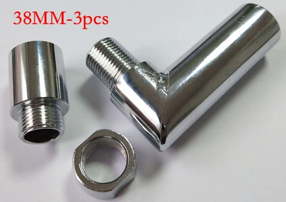 38mm-3pcs JIAX кислородный датчик M18* 1,5 O2 кислородный датчик 90 градусов угловой удлинитель, разделитель выхлопа удлинитель - Цвет: 38mm-3pcs