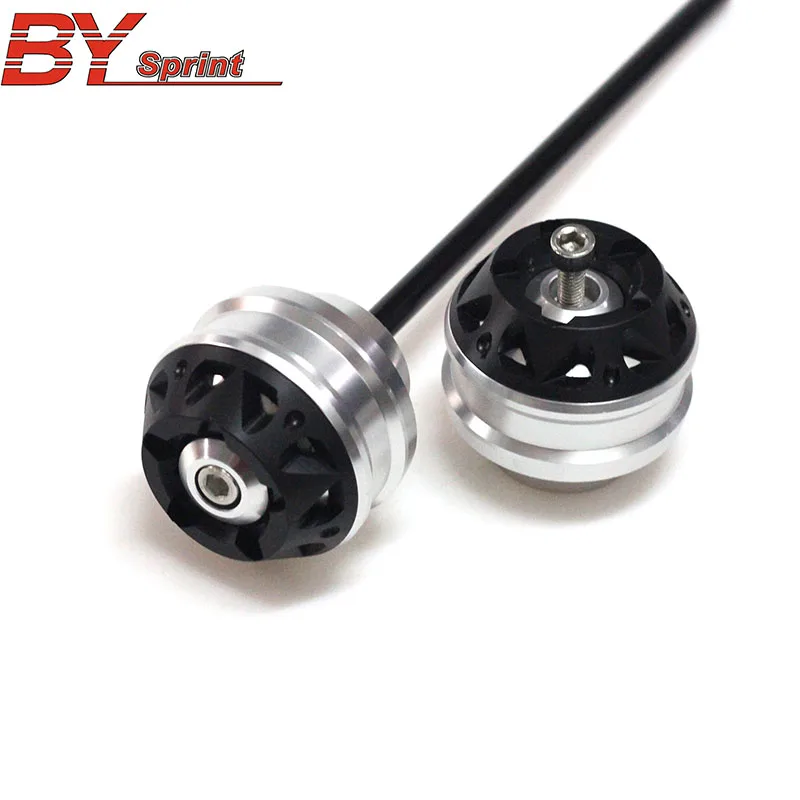 Silver Front wheel Мотоцикл с ЧПУ падение протектор переднего и заднего колеса падения мяч/амортизатор для Kawasaki Z900 Z 900 - Цвет: Silver Front wheel