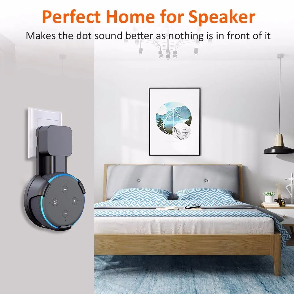 Выходная подставка для настенного монтажа вешалка для Amazon Echo Dot 3nd поколения, компактный держатель корпуса для кухни ванной спальни