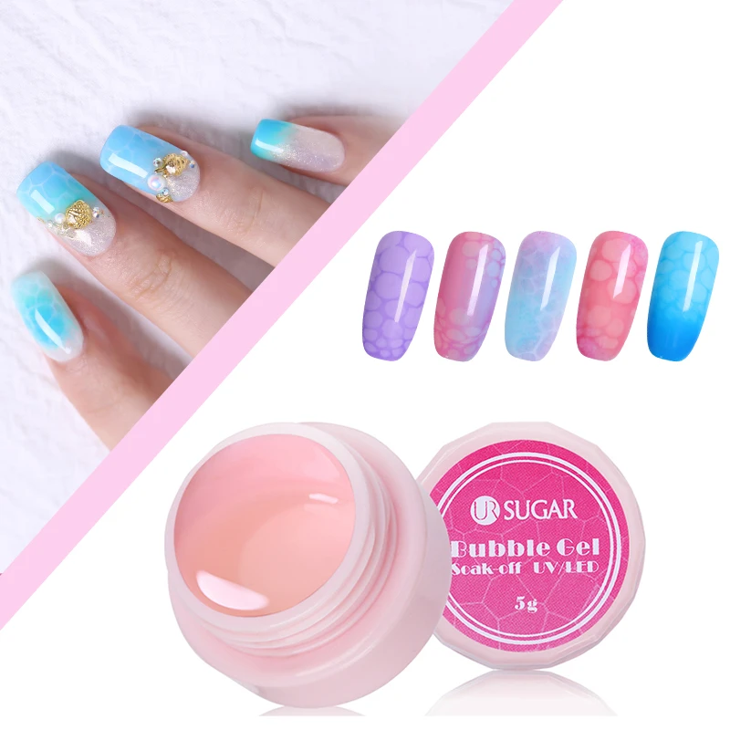 UR SUGAR 5 г прозрачный пузырьковый гель-краситель впитывающий УФ-светодиодный