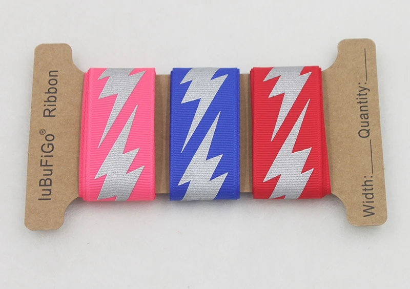 [IuBuFiGo] 1 &quot25 мм предупреждающая светоотражающая лента Grosgrain DIY для банта на волосы