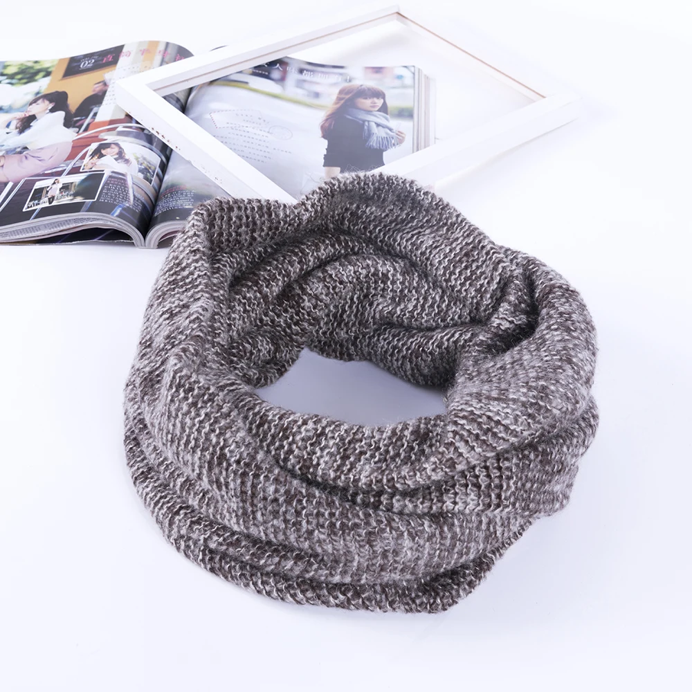 2018 вязаный шарф-кольцо на шнурке женские Мягкие Зимние флисовые теплые