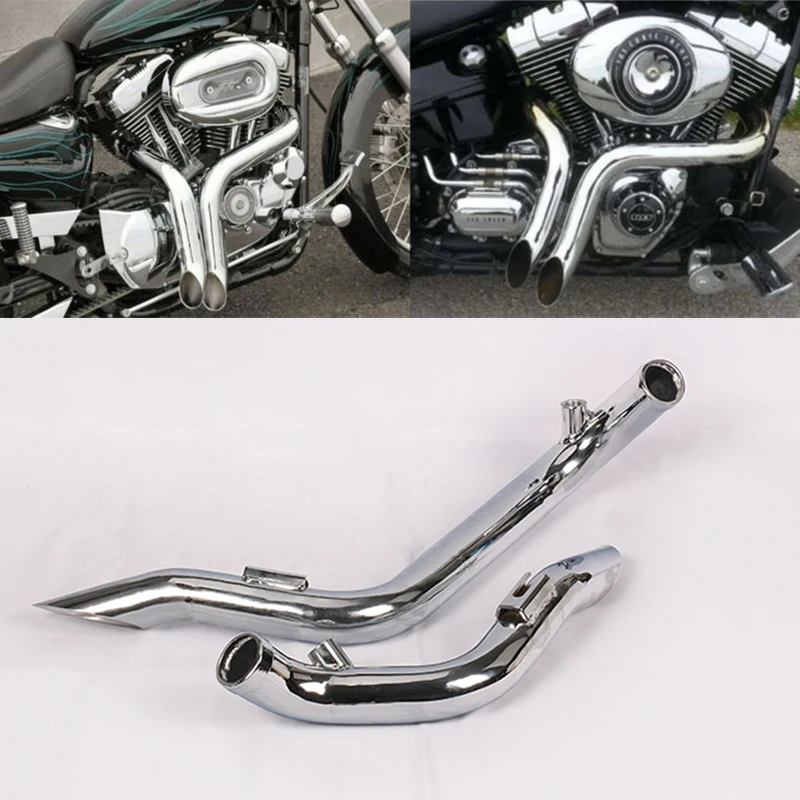 1 75 &quotстальная выхлопная труба для мотоцикла Harley Softail Sportster 883 1200 Custom Forword Control Dyna