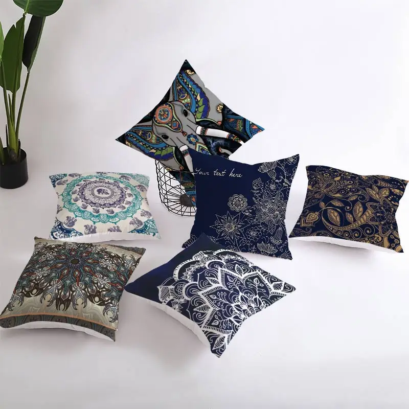 Чехол для подушки с мандалой креативная индийская наволочка декоративная
