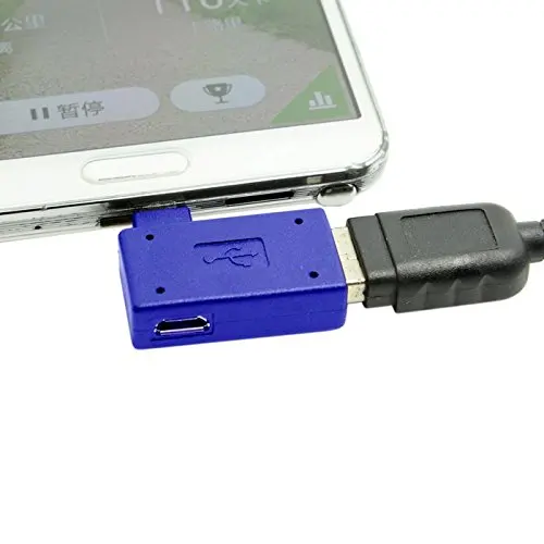 Слева под углом 90 градусов микро USB OTG HOST флэш-диск адаптер с микро-Мощность для