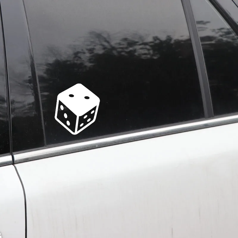 YJZT 11.2*13.4CM Lucky Dice Decor Car Modelling Sticker Vinyl High Quality 12-1369 | Автомобили и мотоциклы