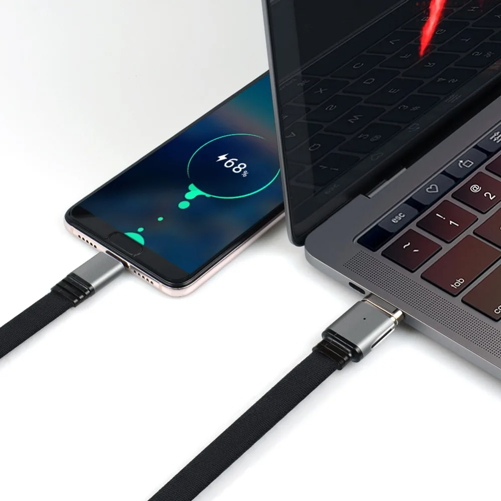 Новинка, 20 контактов, магнитный USB C кабель, 120 см, Магнитный адаптер, USB C 3,1, type-C, USB C 3,1, 5A, 60 Вт, быстрая зарядка