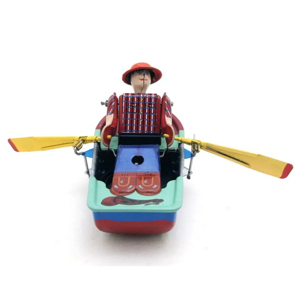 Винтажная Ретро лодка оловянная Игрушка Классическая заводная механическая