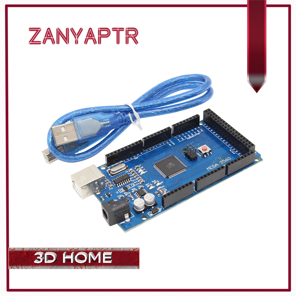 USB плата MEGA 2560 R3 ATmega2560 AVR + кабель для Arduino MEGA2560 3d принтера 1 шт.|Детали и аксессуары