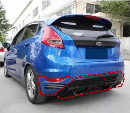 Диффузор для заднего бампера автомобиля ABS диффузор Ford Fiesta Hatchback 2009 2010 2011 2012 2013 2014