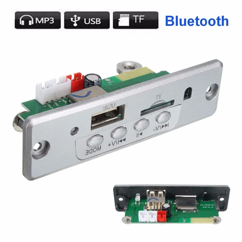 YKSO Bluetooth MP3 Decoder Board Silver Color DC5V Players Accessories Mini Wireless Car Audio Amplifier | Электроника