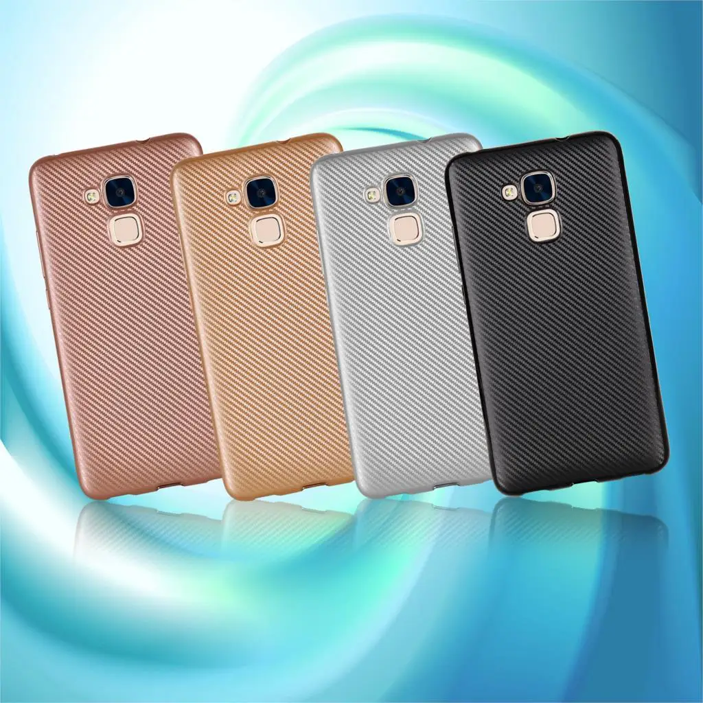 Чехол HATOLY для Huawei Honor 7 Lite 5 2 дюйма 5C Ультратонкий Мягкий ТПУ чехол из углеродного