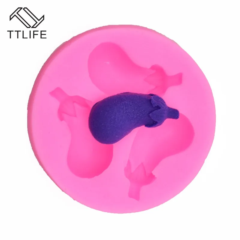 TTLIFE 3D форма баклажаны смолы Fimo глина прессформа мыло восковая штукатурка