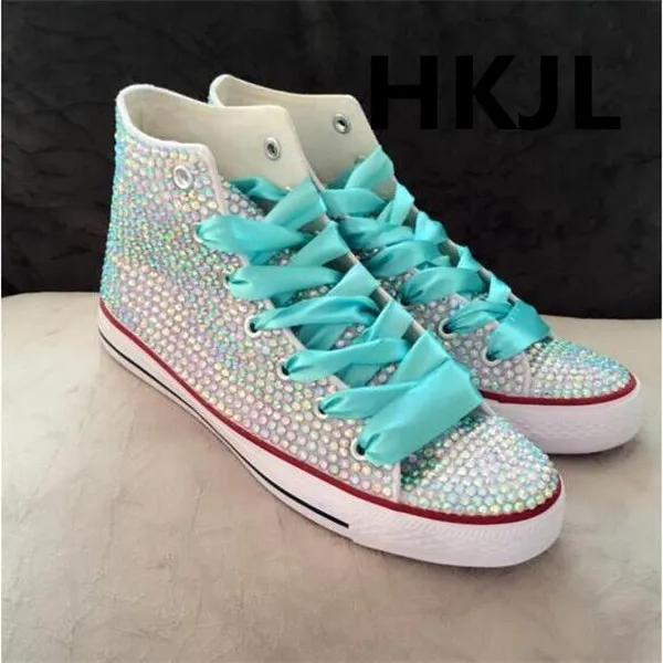 HKJL новые холщовые низкие черно-белые кроссовки Классические кружевные дышащие женские Diy Алмазные