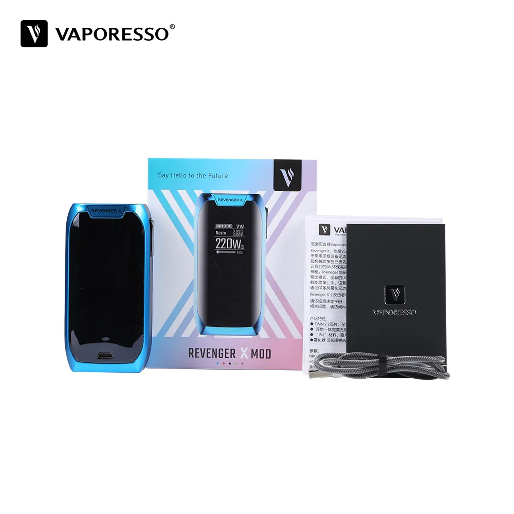 Оригинальный Vaporesso Revenger X TC Box MOD Max 220 Вт Выход Vape мод с OLED 0 96 дюймовый дисплей и OMNI