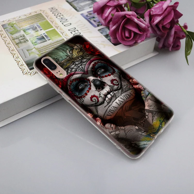 Мягкий силиконовый чехол Catrinas и skull для huawei P30 P20 P10 P9 P8 Lite P30 P20 Pro Mini PSmart Plus, Модный чехол
