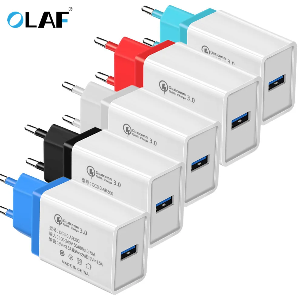 USB Зарядное устройство Quick Charge 3 0 Мобильный телефон для iPhone быстрая переходник