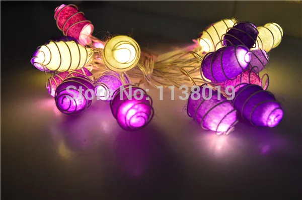 20 шт./компл. кокон светодиодные гирлянды Фея вечерние патио Рождество Свадебный