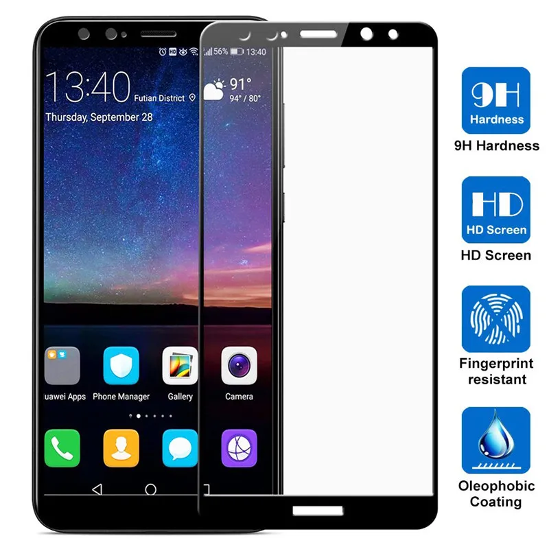 5D полноэкранная Защитная пленка для Huawei P20 Pro закаленное стекло экрана Lite Mate 10 P10