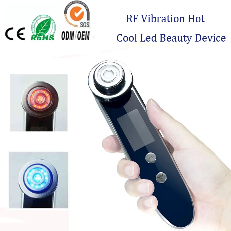 Портативный красный синий светодиод Горячая крутая терапия RF EMS радиочастотная