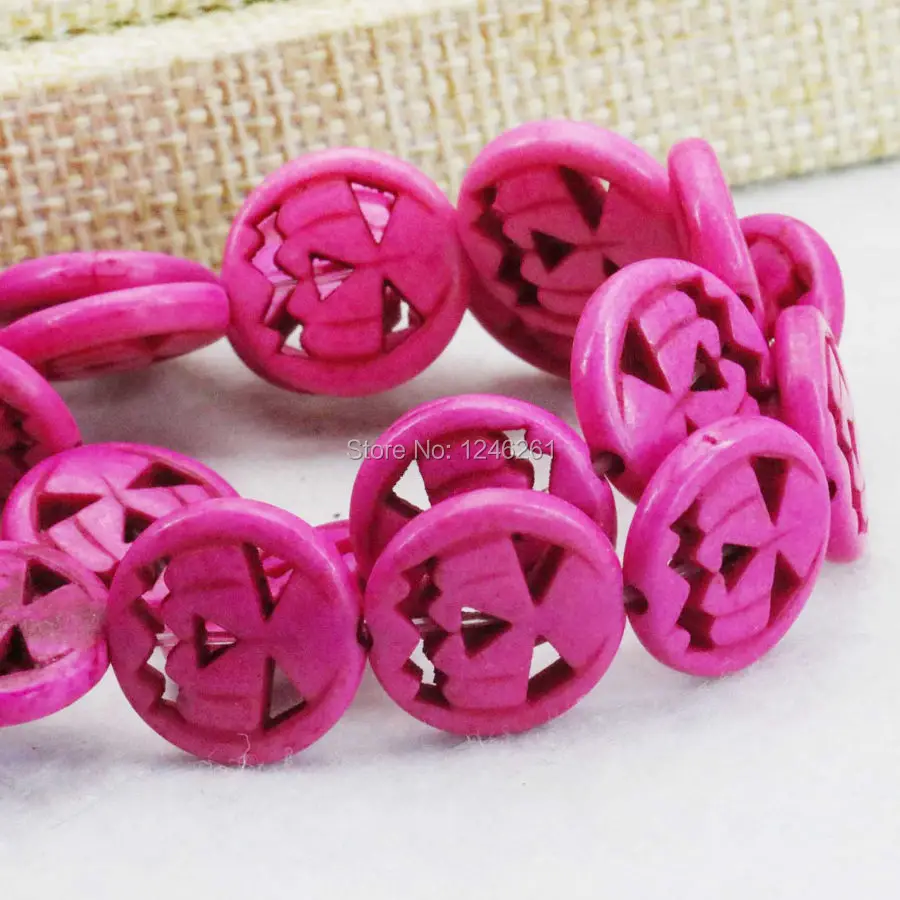 Аксессуары камень гримаса роза индейка россыпью круглые бусины сделай сам Howlite 15