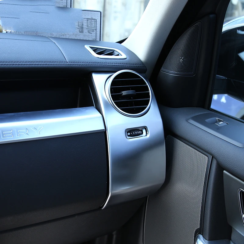 

2pcs Chrome Front Side Air Outlet Vent Decorator Frame Panel Cover Trim For Land Rover LR4 2010 - 2016 car accessories interior