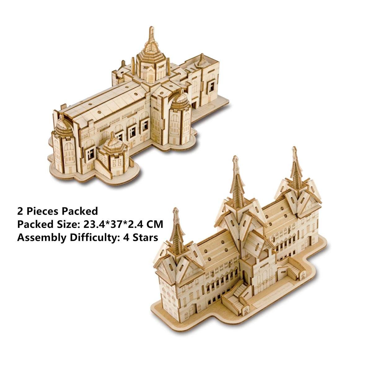Лазерная резка 2 шт. Набор сделай сам обучающая игрушка 3D деревянная модель