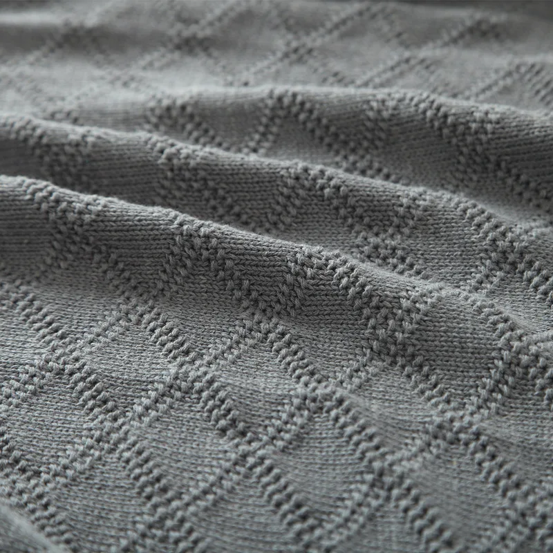 Однотонное одеяло из ниток Детская ковровая дорожка ворсовое Хлопковое с