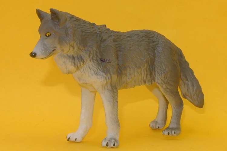 Горячие игрушки: средний серый волк модель животные детские игрушки Детский