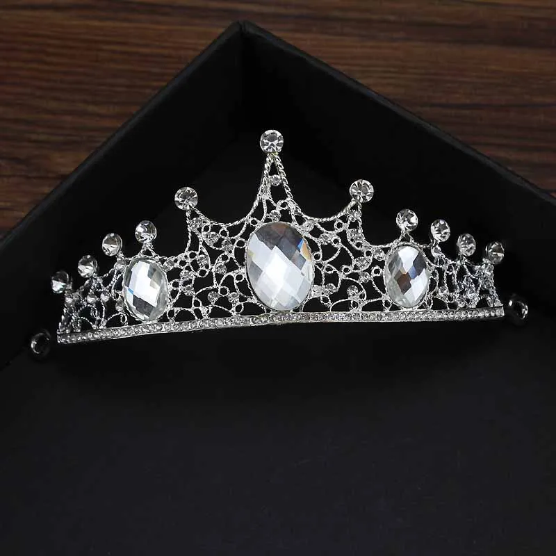 tiara Роскошное прозрачное Кристальное Павлин пышная свадебная корона с расческой со стразами украшение для волос Тиара \ для женщин аксессуары для волос - Окраска металла: tiara