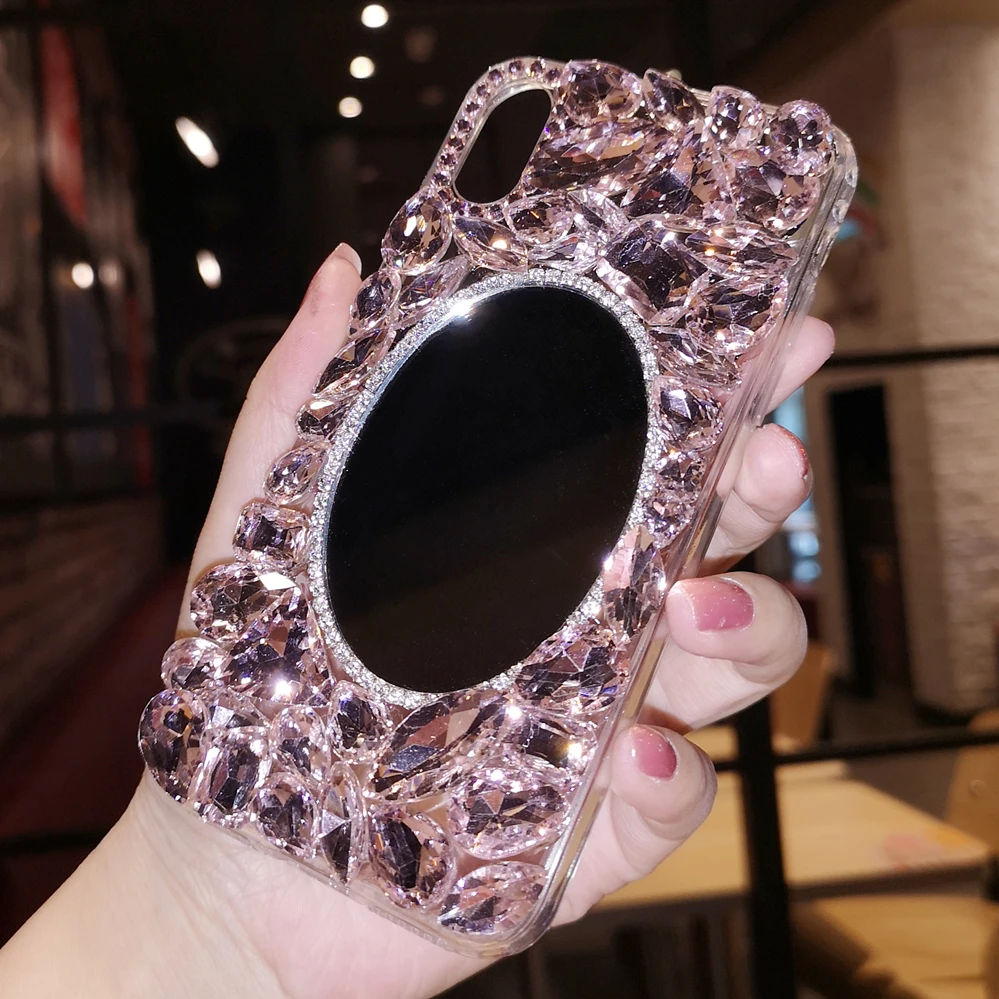 Чехол для телефона XSMYiss iphone X XS MAX XR 6 6S 7 8 PLUS роскошные женские блестящие зеркальные