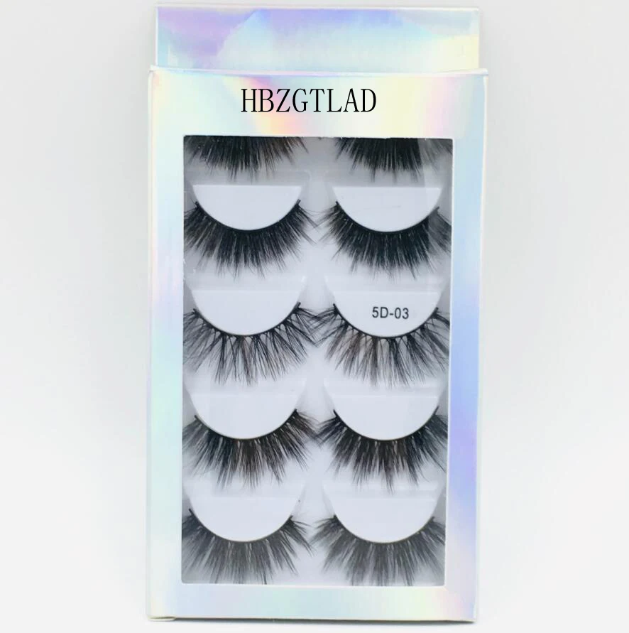 5pair 5d-03 1/5 пар Мультипак 3D Мягкие норковые Накладные ресницы ручной работы пушистые длинные ресницы натуральные инструменты для макияжа глаз Искусственные ресницы - Цвет: 5pair 5d-03