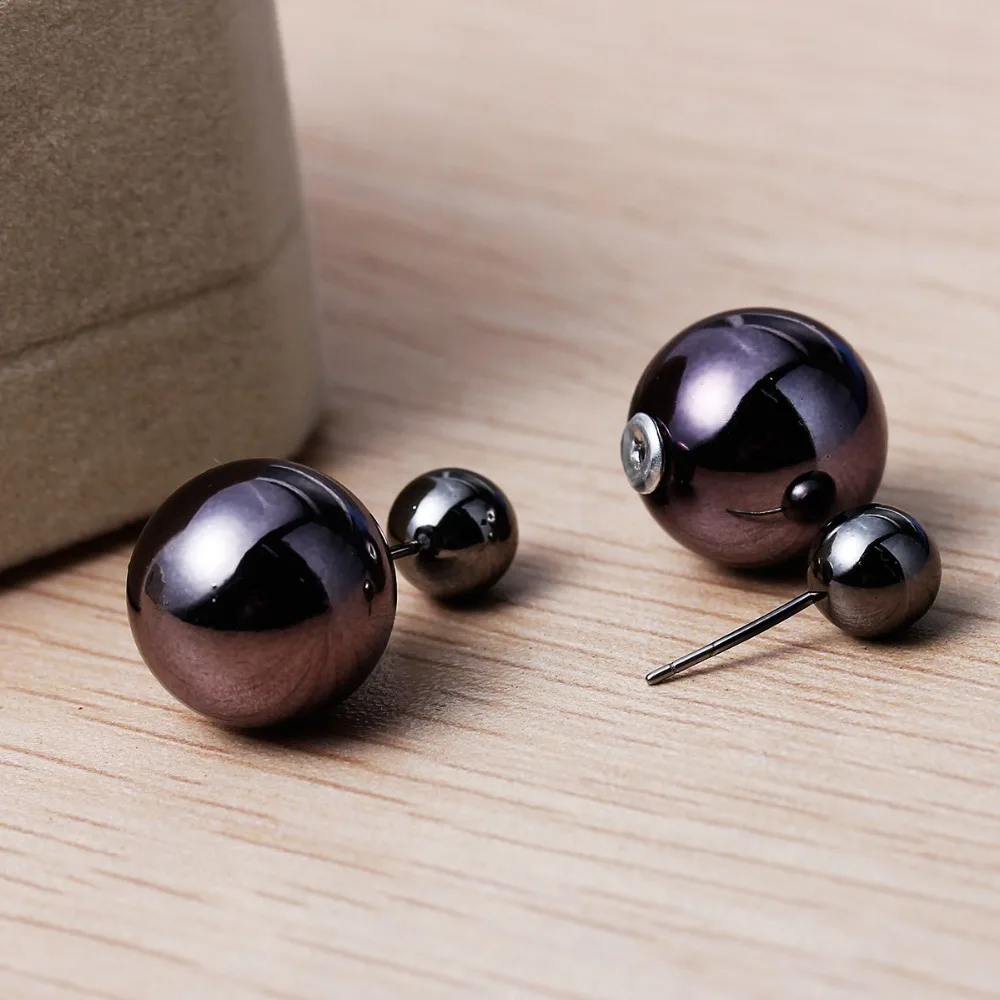 8 сезонов 2016 модные круглые акриловые серьги гвоздики двухсторонние женские 7