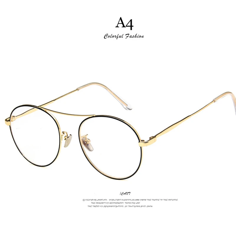 Круглое простое зеркало рамка ретро мужские женские прозрачные очки