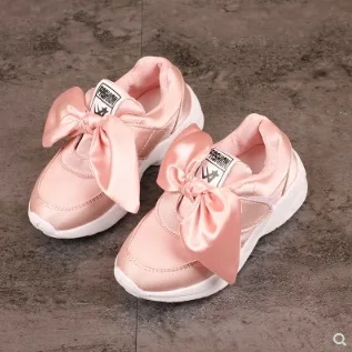 Новинка детская обувь для девочек с бантом модные кроссовки повседневная