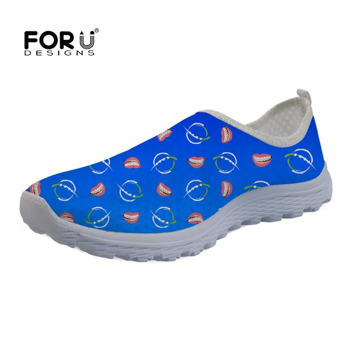 FORUDESIGNS/Обувь для стоматолога; женская обувь для медсестры; удобные кроссовки на плоской подошве; женская дышащая обувь из сетчатого материала; Dentista zapatos mujer - Цвет: YQ2371AA