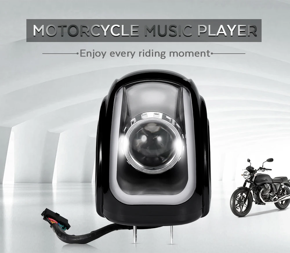 2 шт. мотоцикл аудио плеер Bluetooth MP3 музыка Динамик FM радио встроено 3 дюймов