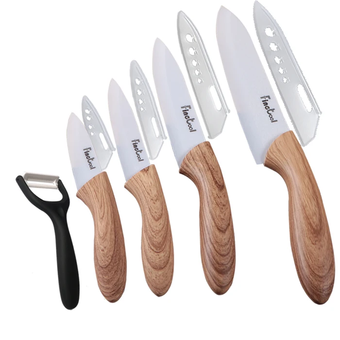 Ceramic Knives 5pc Керамический нож, кухонные ножи, 3, 4, 5, 6 дюймов, нож для очистки овощей и фруктов, нож, набор керамических ножей - Цвет: Ceramic Knives 5pc