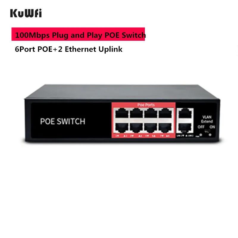 48 в сетевой Ethernet коммутатор 10/100 Мбит/с 8 портами POE инжектор адаптер питания для ip