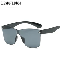 leonlion 2021 one piece sunglasses women colorful retro fashion rimless sun glasses womens vintage luxury brand eyewear
