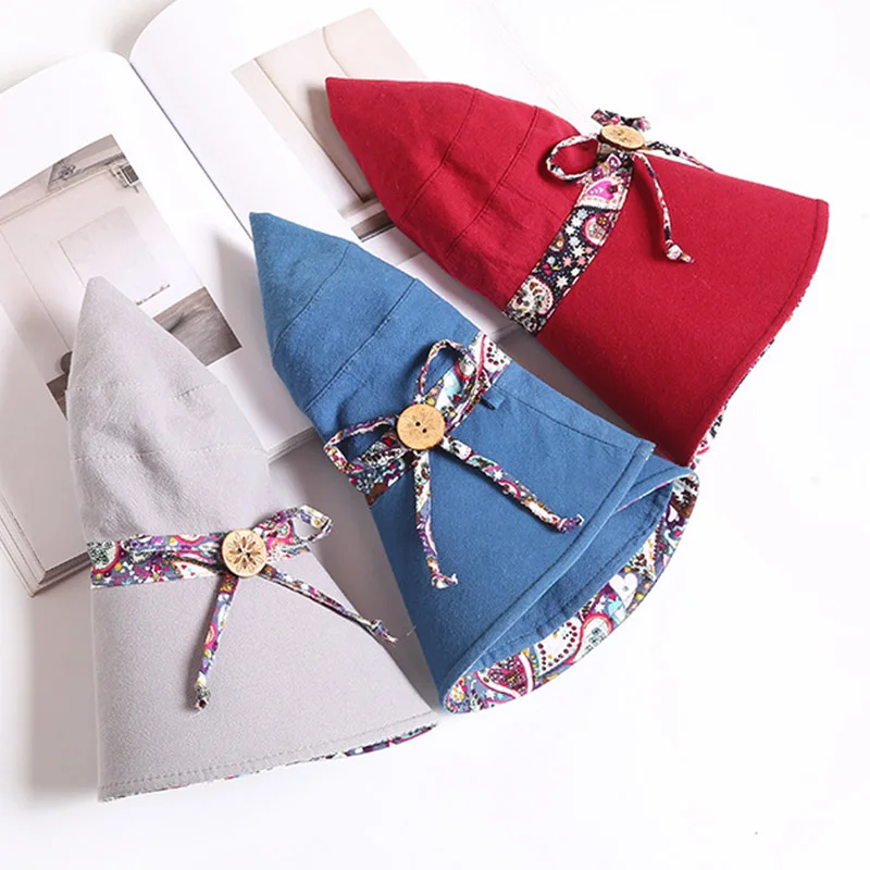 Одна шляпа два способа ношения хлопчатобумажная лента бант женские весенне