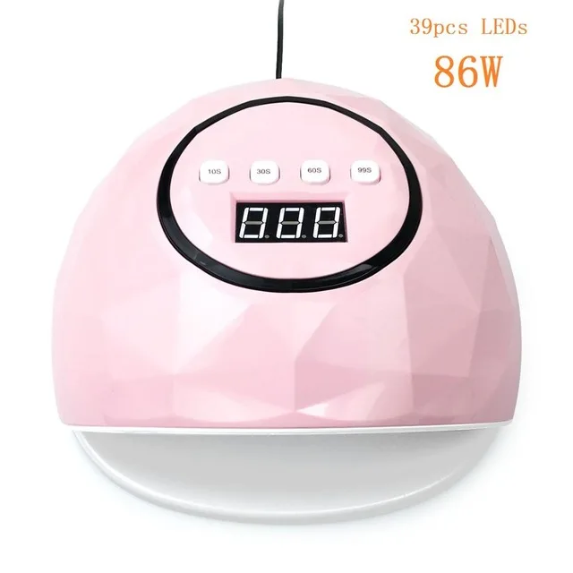 86W Pink 72 Вт/86 Вт УФ светодиодный светильник Сушилка для ногтей для маникюра сушка лака для ногтей льдинка светильник отверждения лампа для сушки гелевых ногтей с автоматическим датчиком УФ лампа - Цвет: 86W Pink