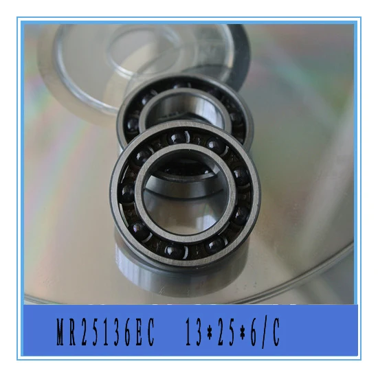 

2 шт. 13X25X6 MR25136EC офсетная керамическая дорожка, ABEC-5 C3 T46, повторно усиленная полимерная клетка, подшипник заднего двигателя