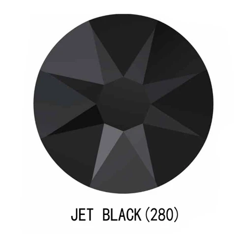 Jet 2088 без горячей фиксации CZ Стразы 8Big 8Small Strass SS10 SS16 SS20 SS30 SS40 DIY Стразы с плоской задней поверхностью для украшения ногтей одежды - Цвет: Jet