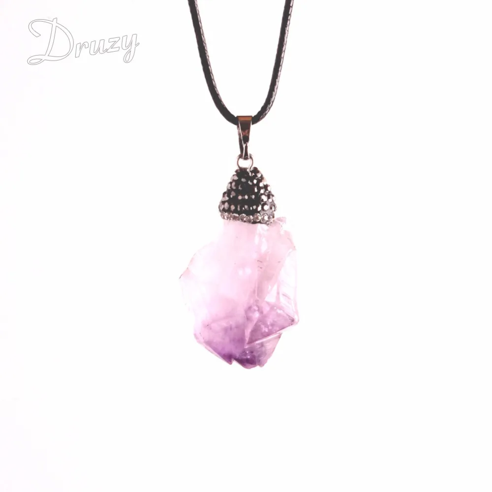 Druzy натуральный аметист кварца цитрин кристалл кулон Бесплатная форма