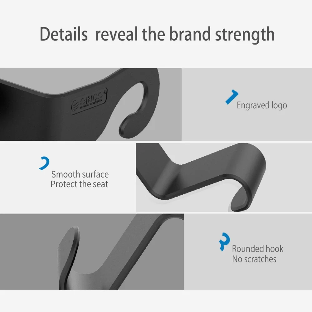 ORICO ASR универсальные автомобильные крючки спинки сиденья вешалки Органайзер
