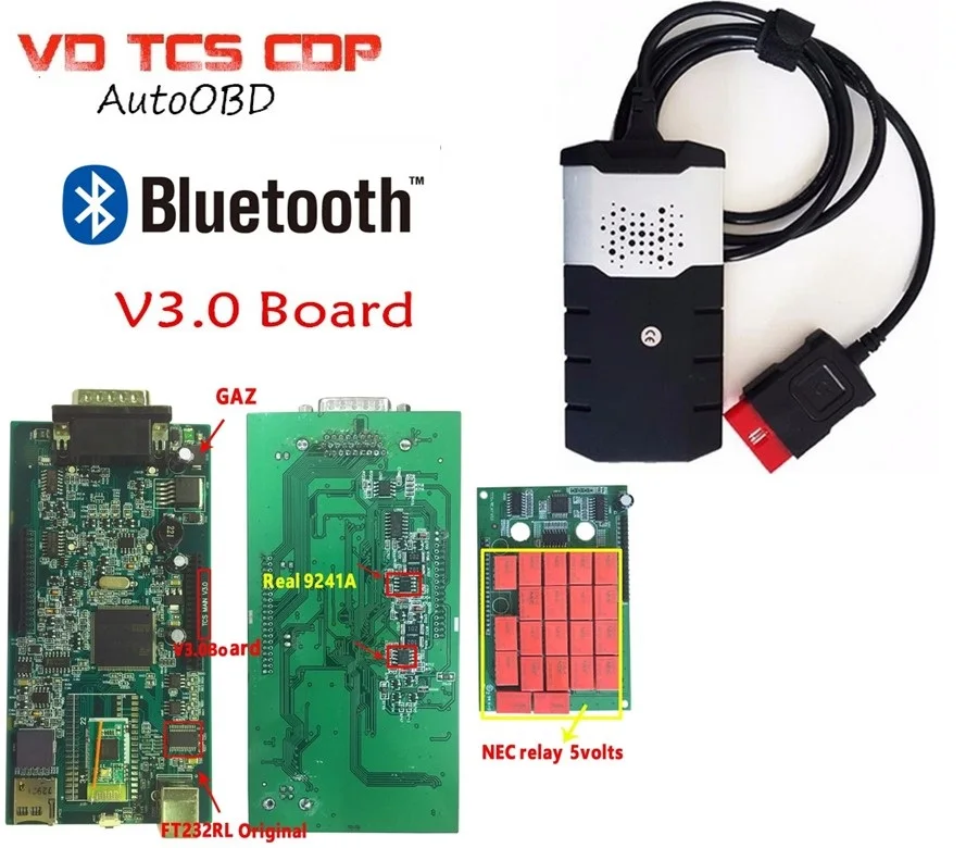 Круто! Новый vci VD TCS CDP Pro Plus cdp V3.0 печатной платы 2016 0 программного обеспечения для