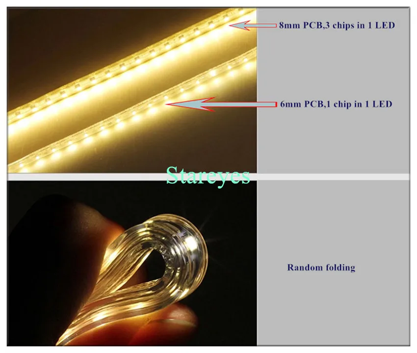 50 рулонов 5000 м 220 В 5050 SMD 60 светодиодный/м 8 мм PCB IP67 Водонепроницаемый светодиодный светильник гибкая лента RGB одноцветная лента