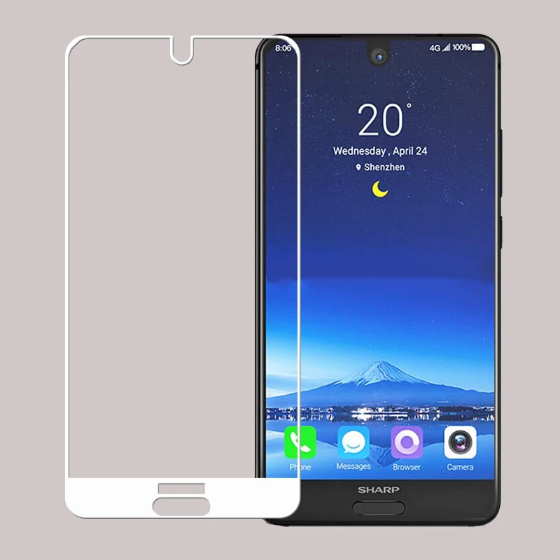 Полное покрытие закаленное стекло для Sharp Aquos S2 Защитная пленка экрана полное