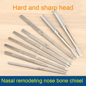 Носовое долото высокого качества из нержавеющей стали с круглой ручкой, носовое Носовая кость, для пластической хирургии, двухвековые инструменты